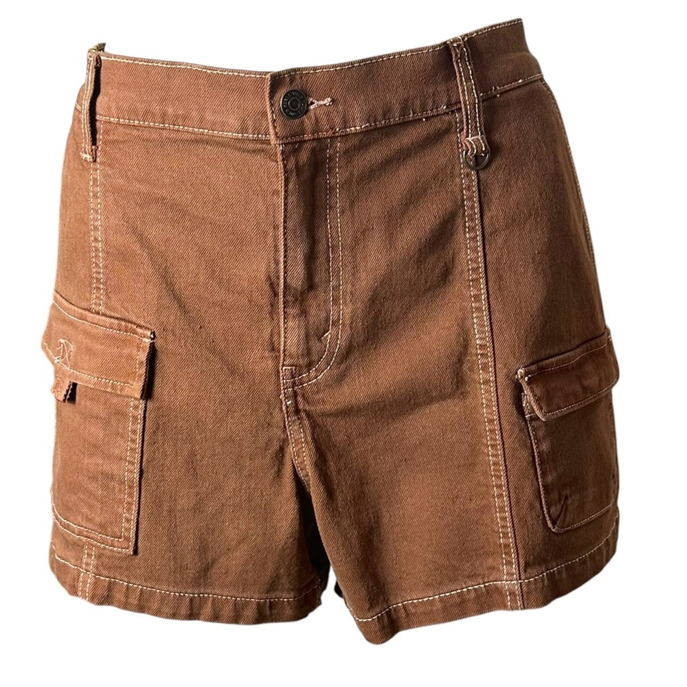 Mid-Rise Utility Shorts Brown - Picture 6 of 16
